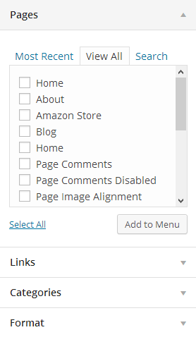Add items to menu